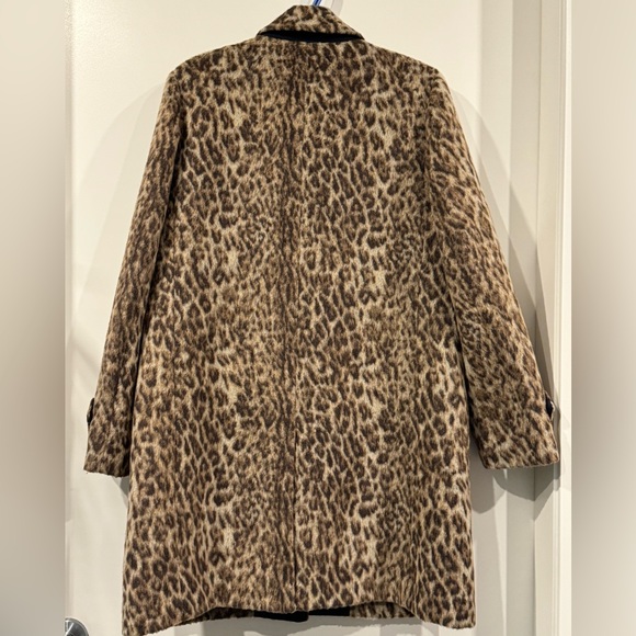 AUTHENTIC J.CREW TOPCOAT IN DOUBLE LEOPARD SIZE 14 - Picture 2 of 10